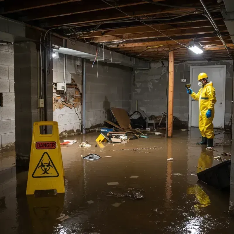 Flooded Basement Electrical Hazard in Craig County, OK Property